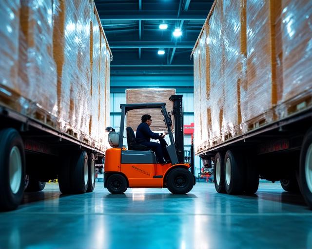 Cross docking operation in progress